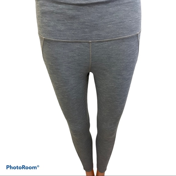 Athleta gray white stripe side leggings size XSmall. - Picture 2 of 5